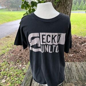ECKO UNLTD. MENS LARGE BLACK TSHIRT WITH WHITE LOGO